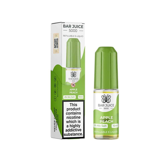 Bar Juice 5000 Nic Salt - Apple Peach - (Box of 10)