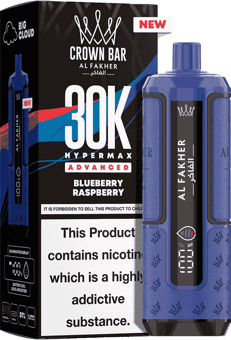 Al Fakhar prefilled pod kit pack of 5 displaying product details & flavour blueberry raspberry