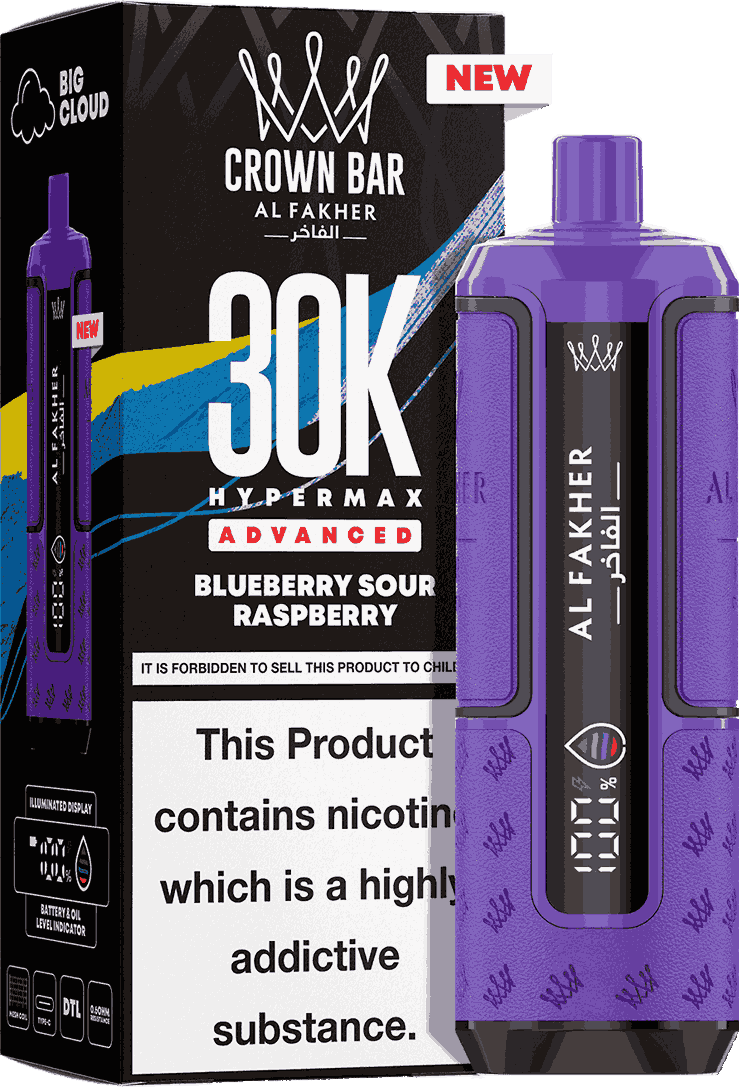 Al Fakhar prefilled pod kit pack of 5 displaying product details & flavour blueberry sour raspberry