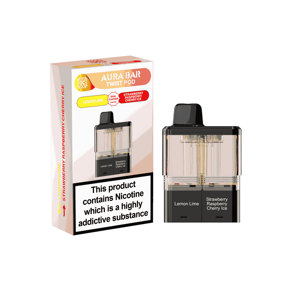 Aura Bar Twist 40k Replacement Pods - Pack of 5 Available In Dual Flavour