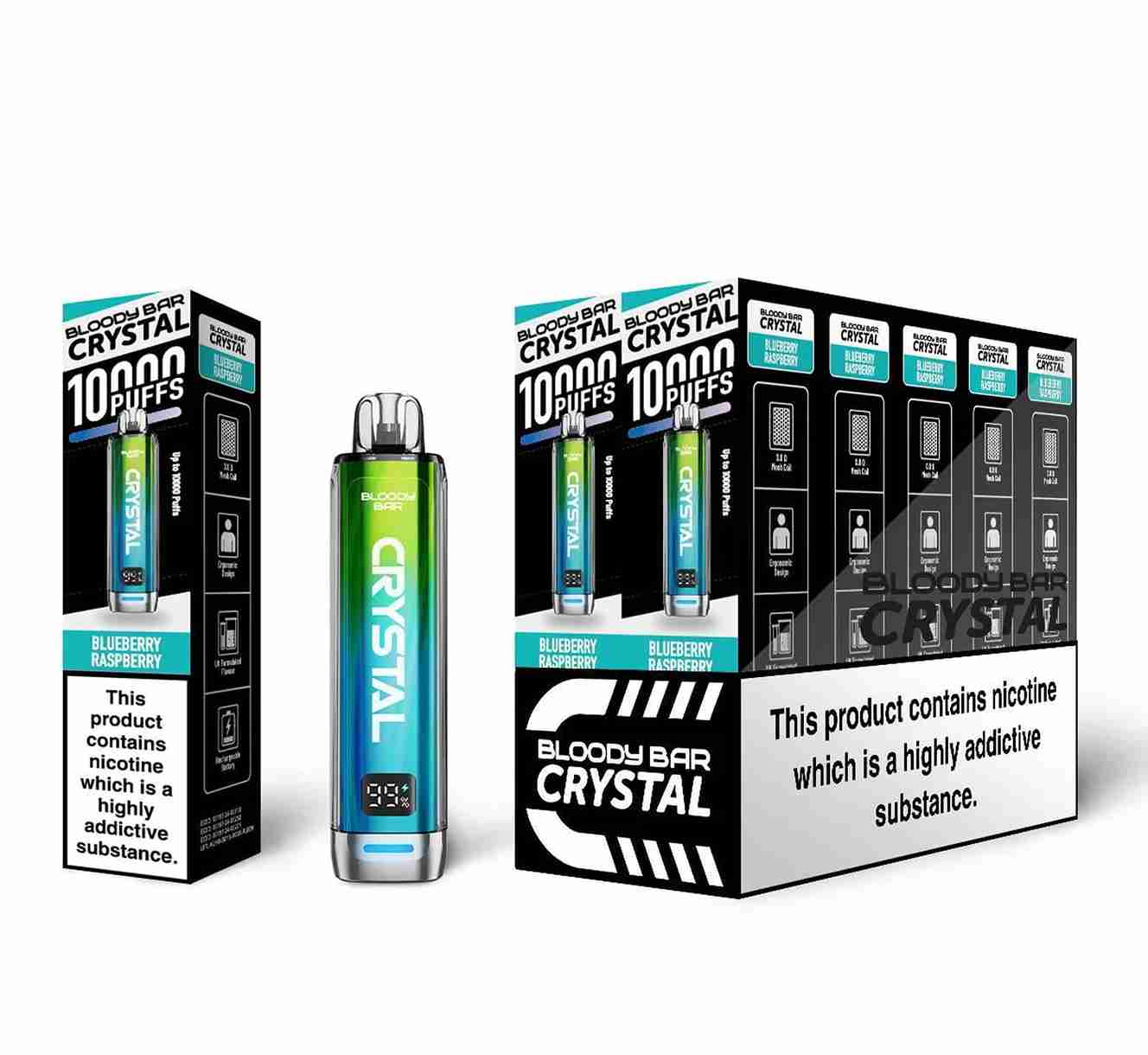 Bloody Bar Crystal 10K Puff Prefilled Pod Kit - Box of 10