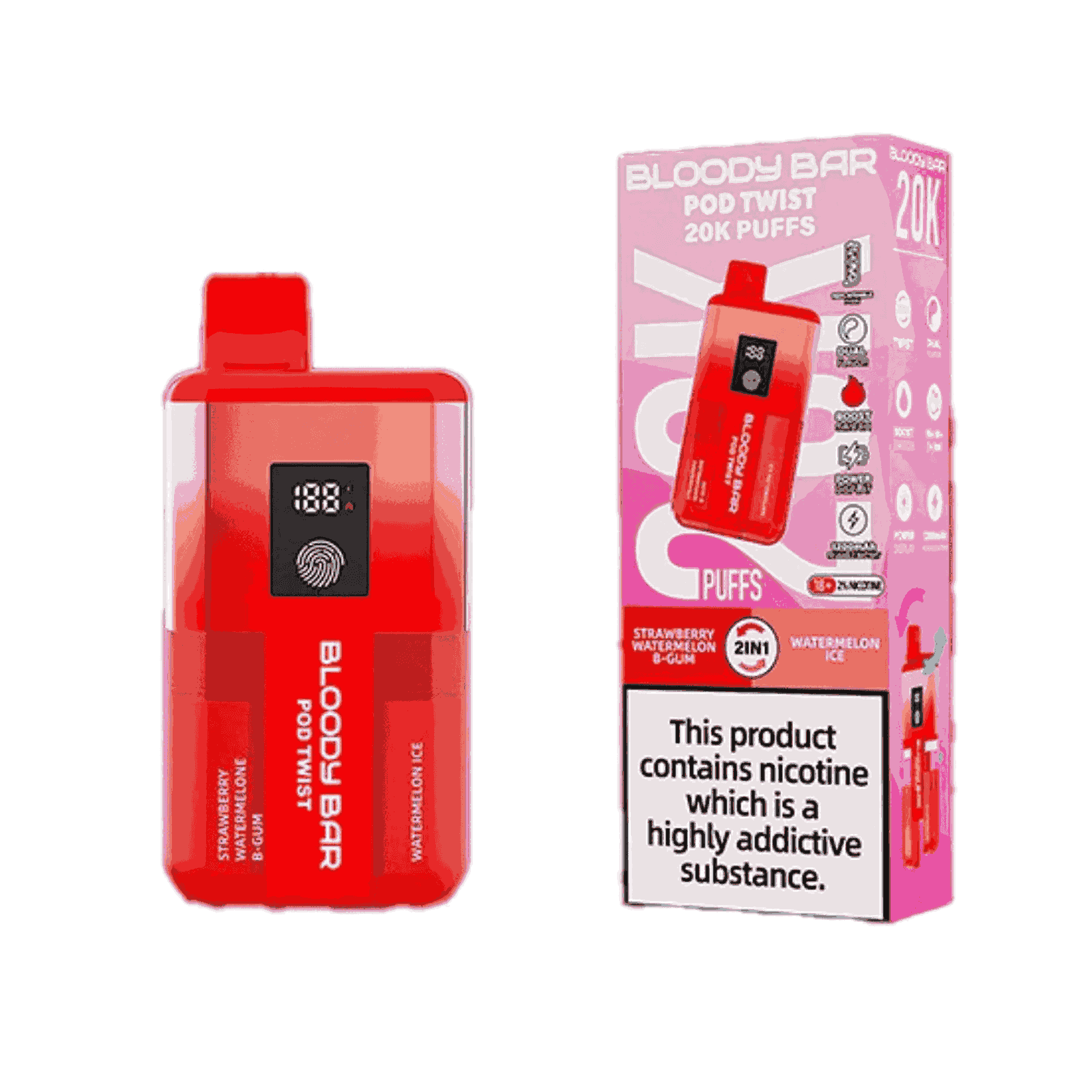 Bloody Bar Pod Twist 20K Prefilled Pod Kit - Box of 5