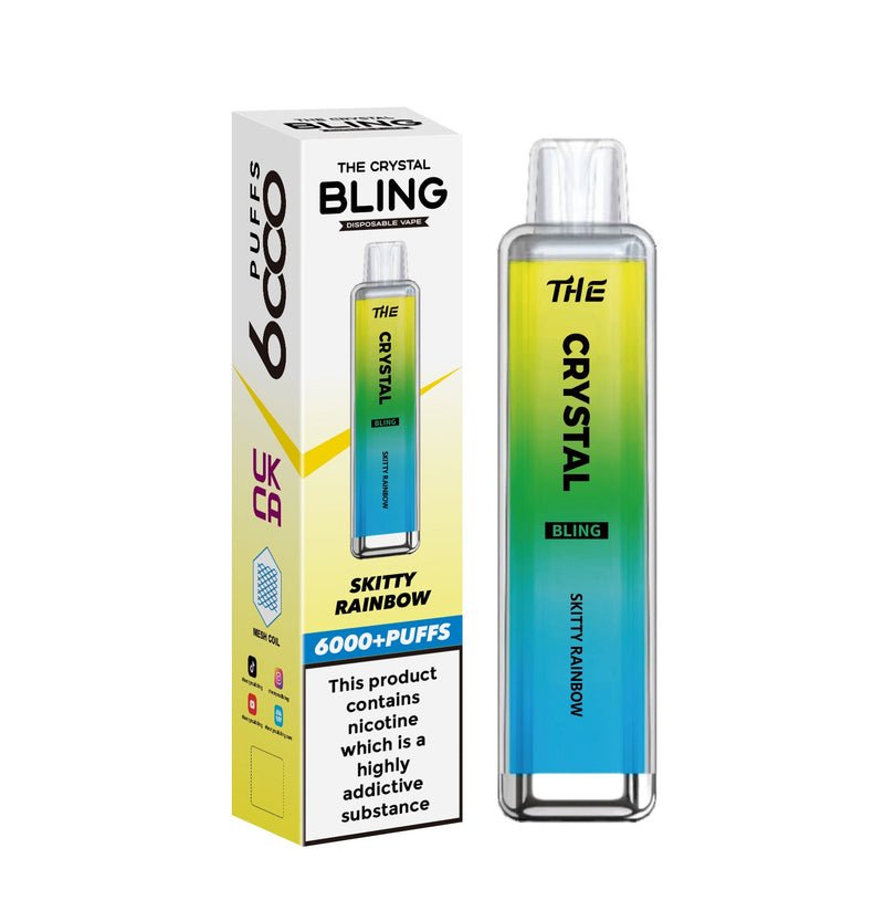 The Crystal Bling 6000 Prefilled Pod Vape Kit - Box of 10