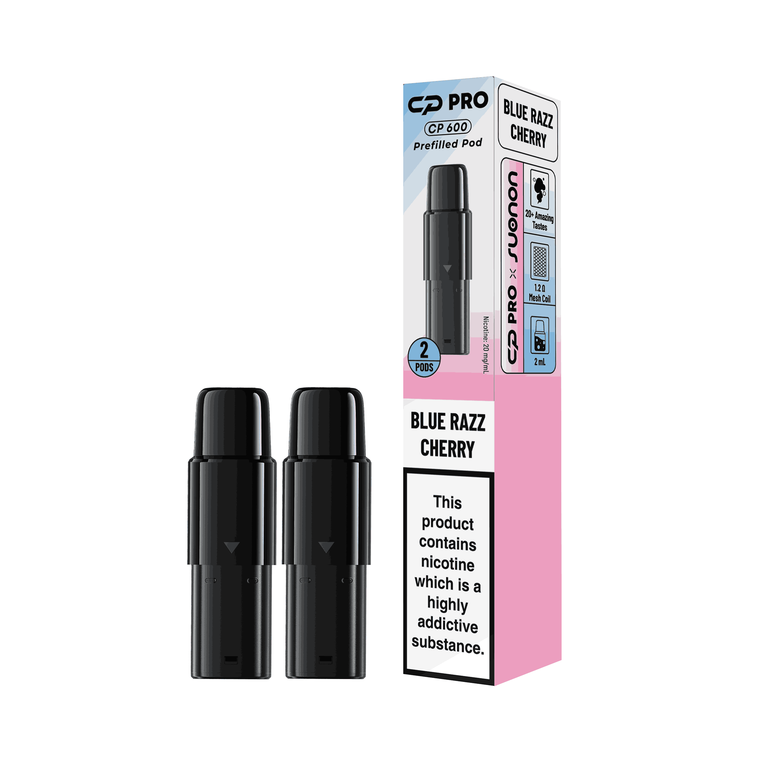CP Pro 600 Prefilled Vape Pod Kits Pack of 2 -with Blue Razz Cherry flavour