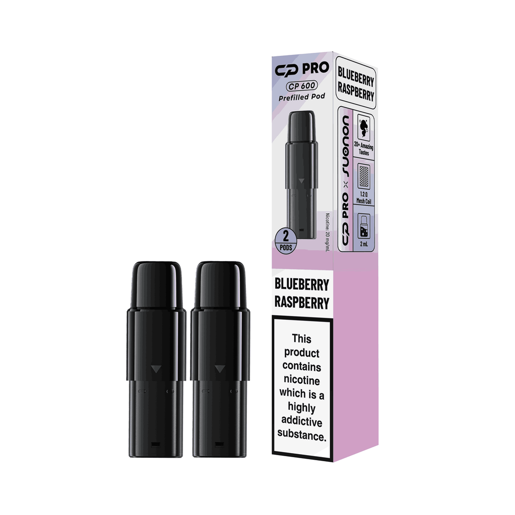 CP Pro 600 Prefilled Vape Pod Kits Pack of 2 -with Blueberry Raspberry flavour