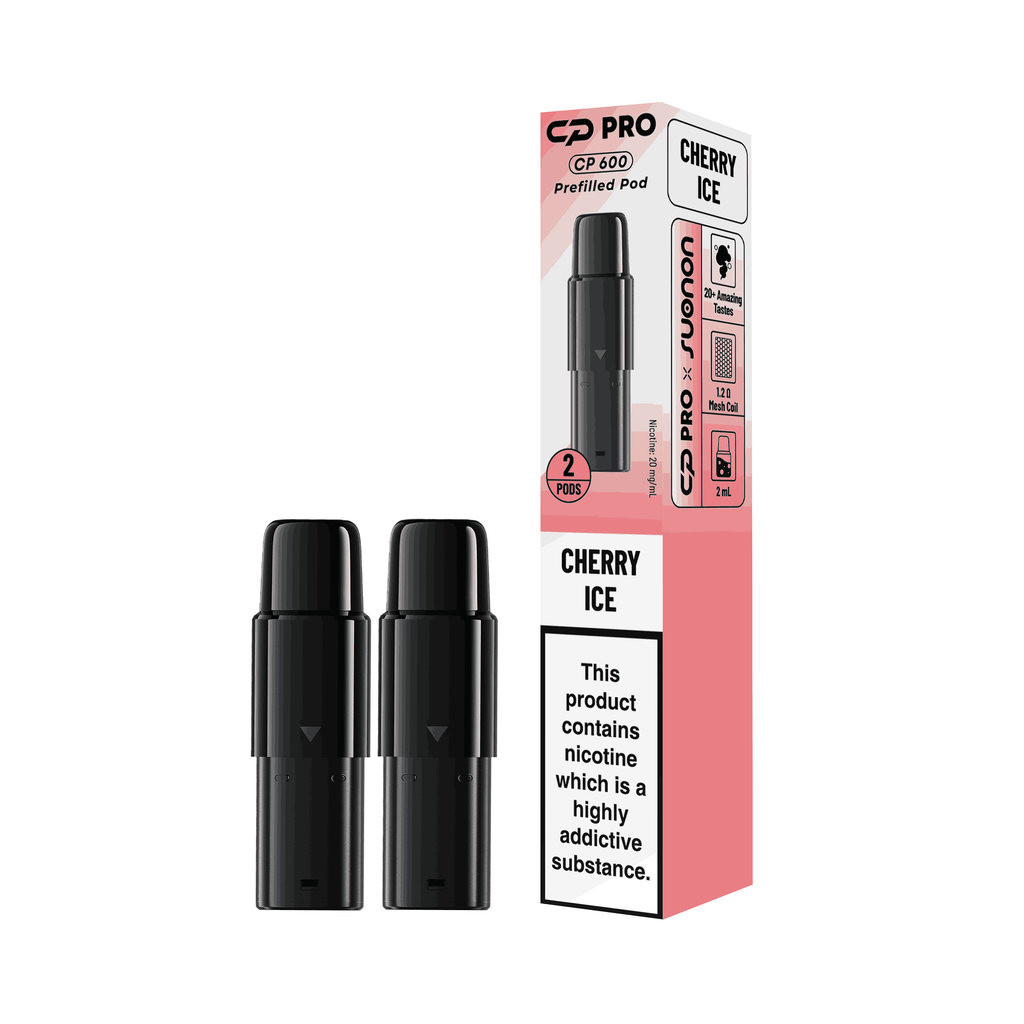 CP Pro 600 Prefilled Vape Pod Kits Pack of 2 -with Cherry Ice flavour
