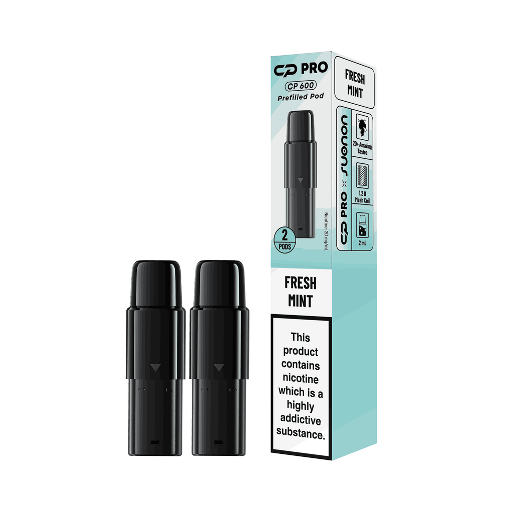 CP Pro 600 Prefilled Vape Pod Kits Pack of 2 -with Fresh Mint flavour