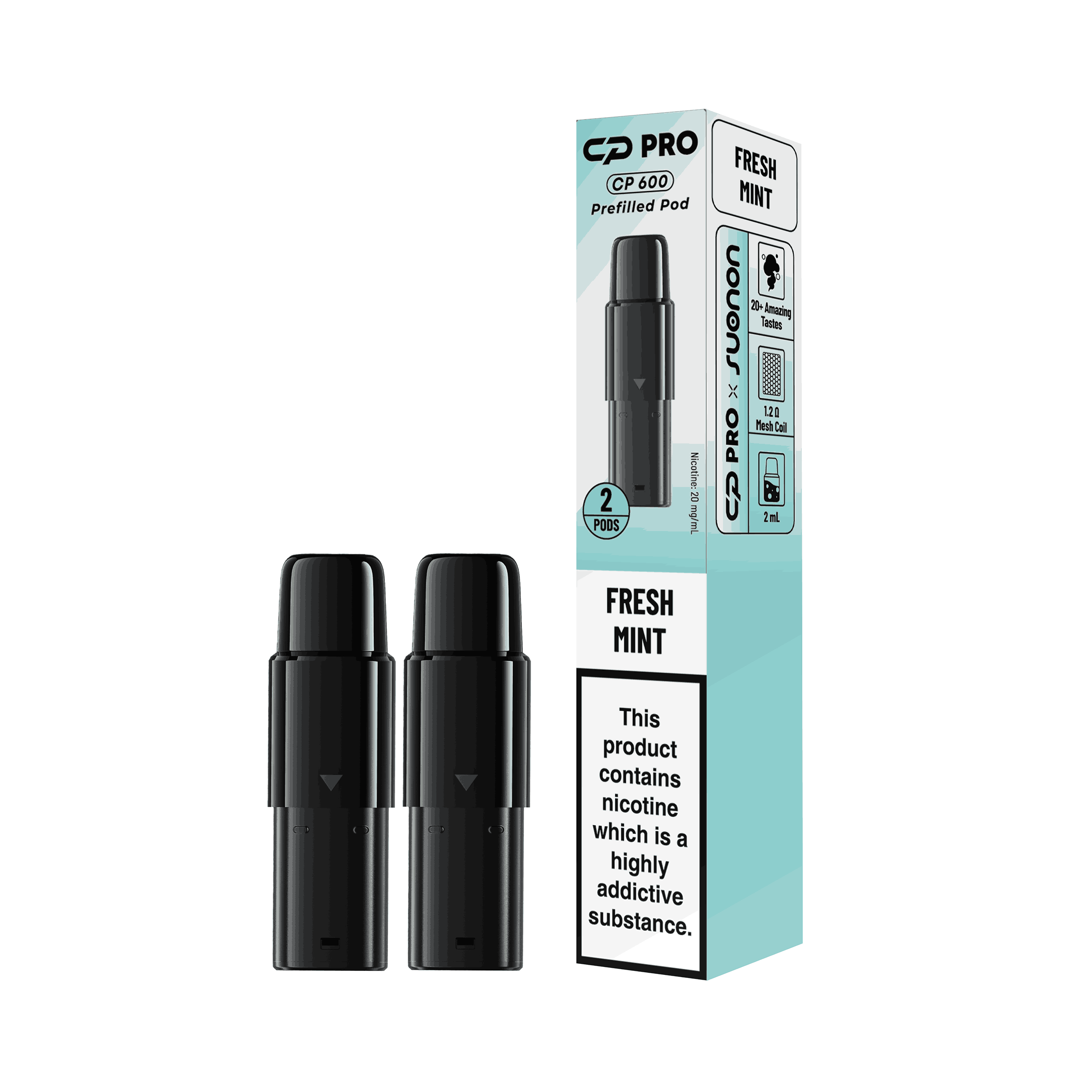CP Pro 600 Prefilled Vape Pod Kits Pack of 2 -with Fresh Mint flavour