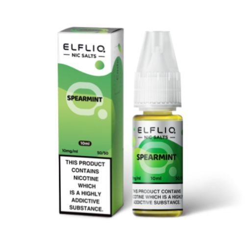 Elf Bar Elf Liq Nic Salt 10ml Box of 10, Spearmint Flavour 