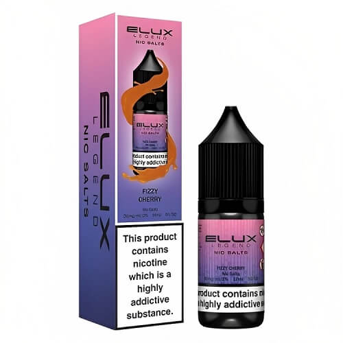Elux Legend Nic Salt E Liquid 10ml Box of 10, fizzy cherry Flavour