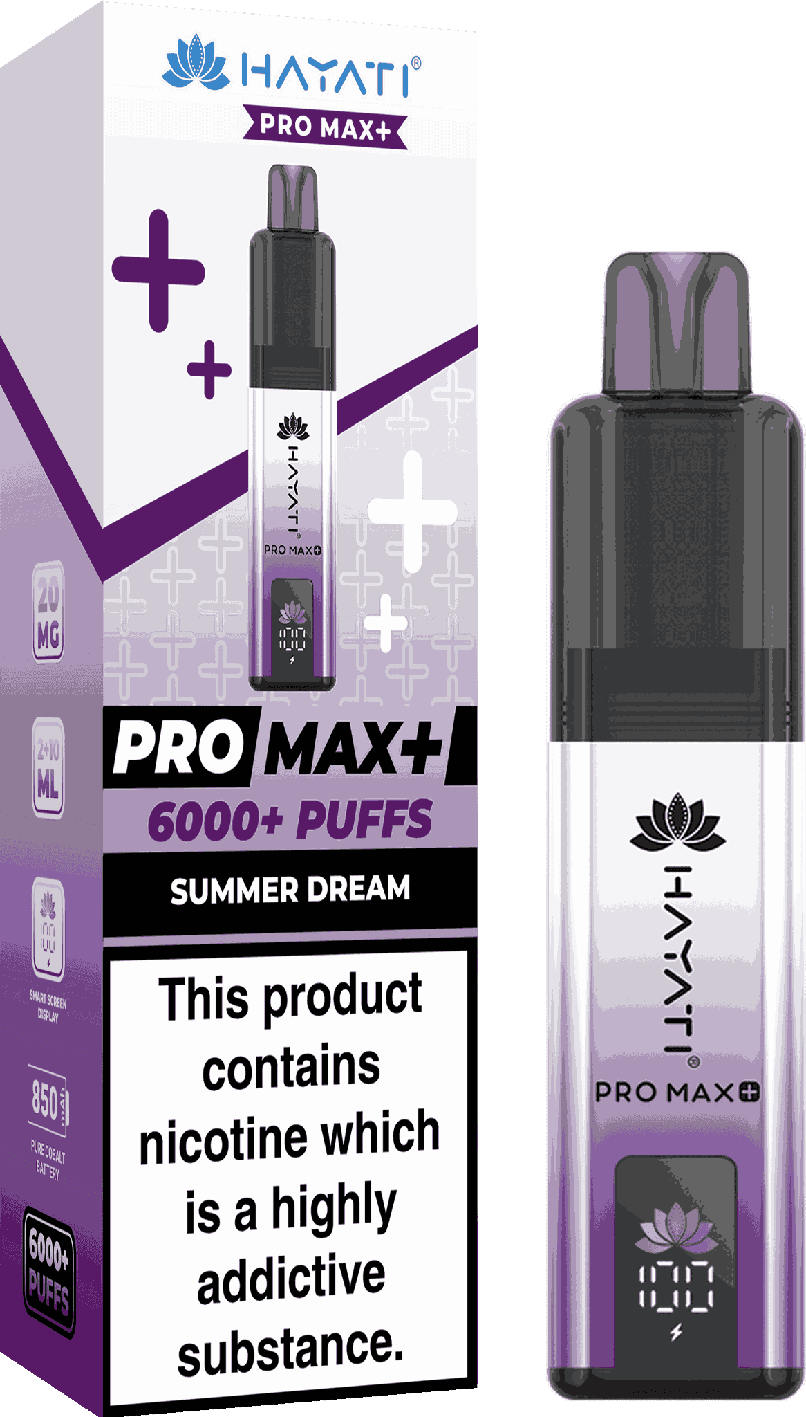 Hayati Pro Max Plus 6000 Vape Box of 5, Summer Dream Flavours
