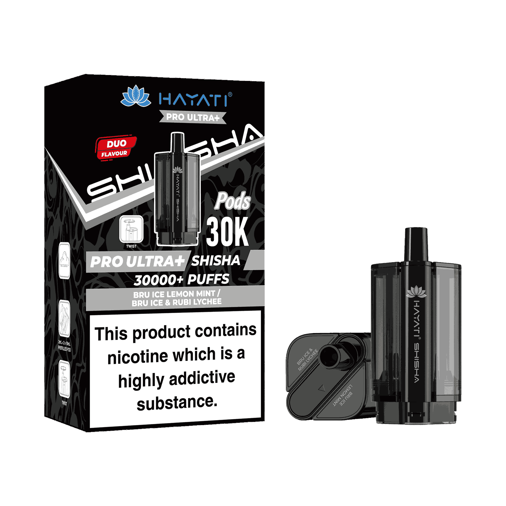 Hayati Pro Ultra+ Shisha 30K Prefilled Replacement Pods - Box of 5