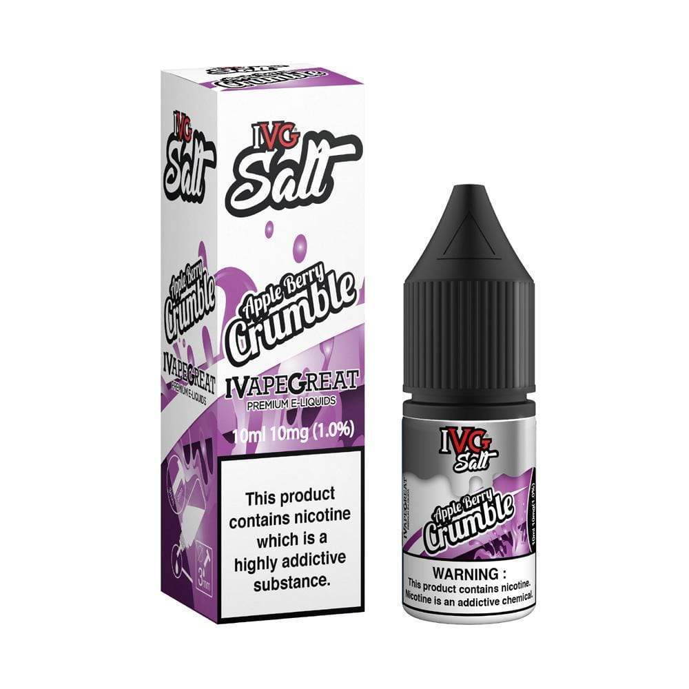 IVG 10ml Nic Salt E Liquid, Apple Berry Crumble Flavour