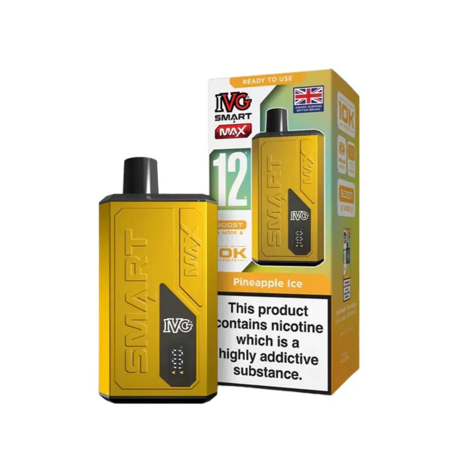 IVG Smart Max 10000 Prefilled Pod Vape Kit - Box of 5 Pineapple Ice at UK Vaper Wholesale