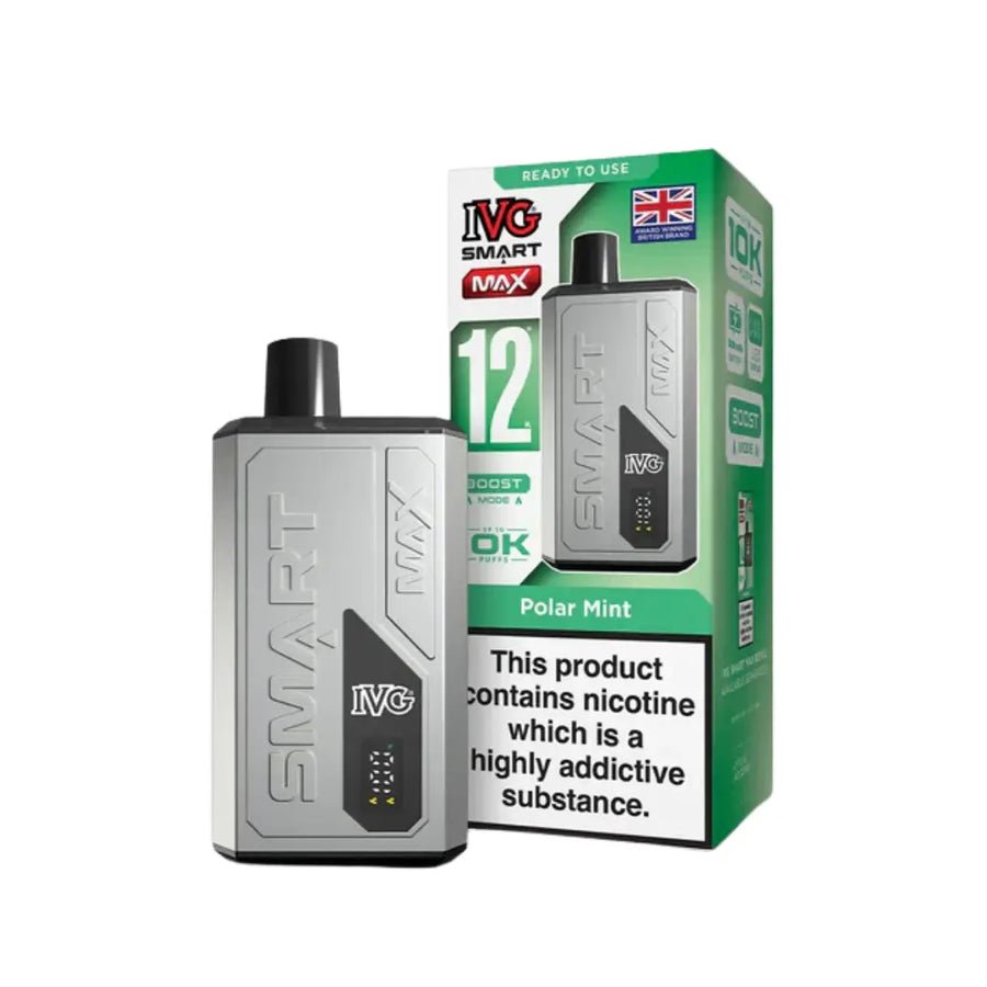 IVG Smart Max 10000 Prefilled Pod Vape Kit - Box of 5 available in Polar Mint