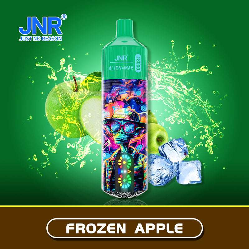 JNR Alien Max 18000 Disposable Vape Box of 10 with Frozen Apple flavour