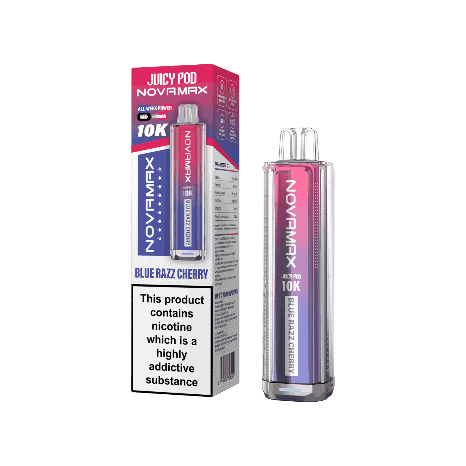 Juicy Pod Novamax 10k Prefilled Pod Vape Kit - Pack of 5