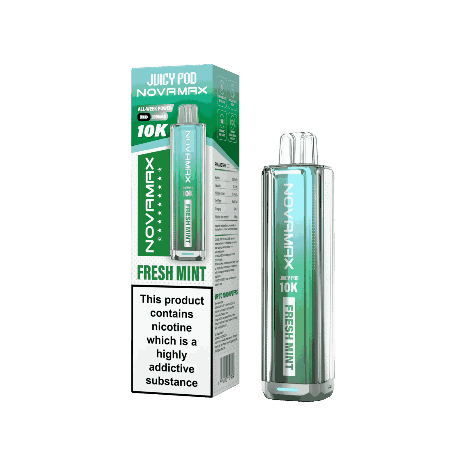 Juicy Pod Novamax 10k Prefilled Pod Vape Kit - Pack of 5
