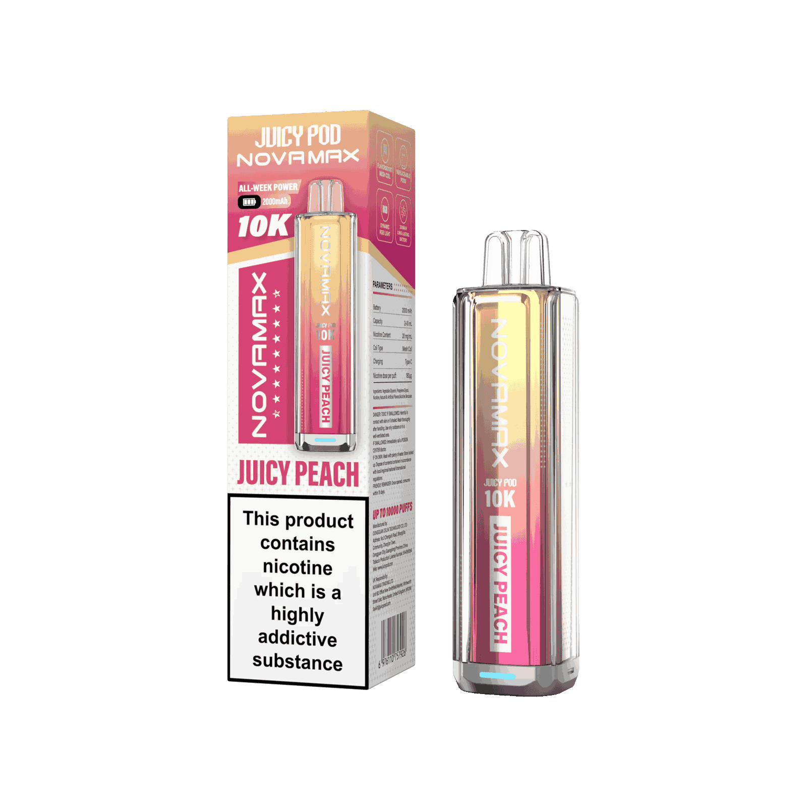 Juicy Pod Novamax 10k Prefilled Pod Vape Kit - Pack of 5