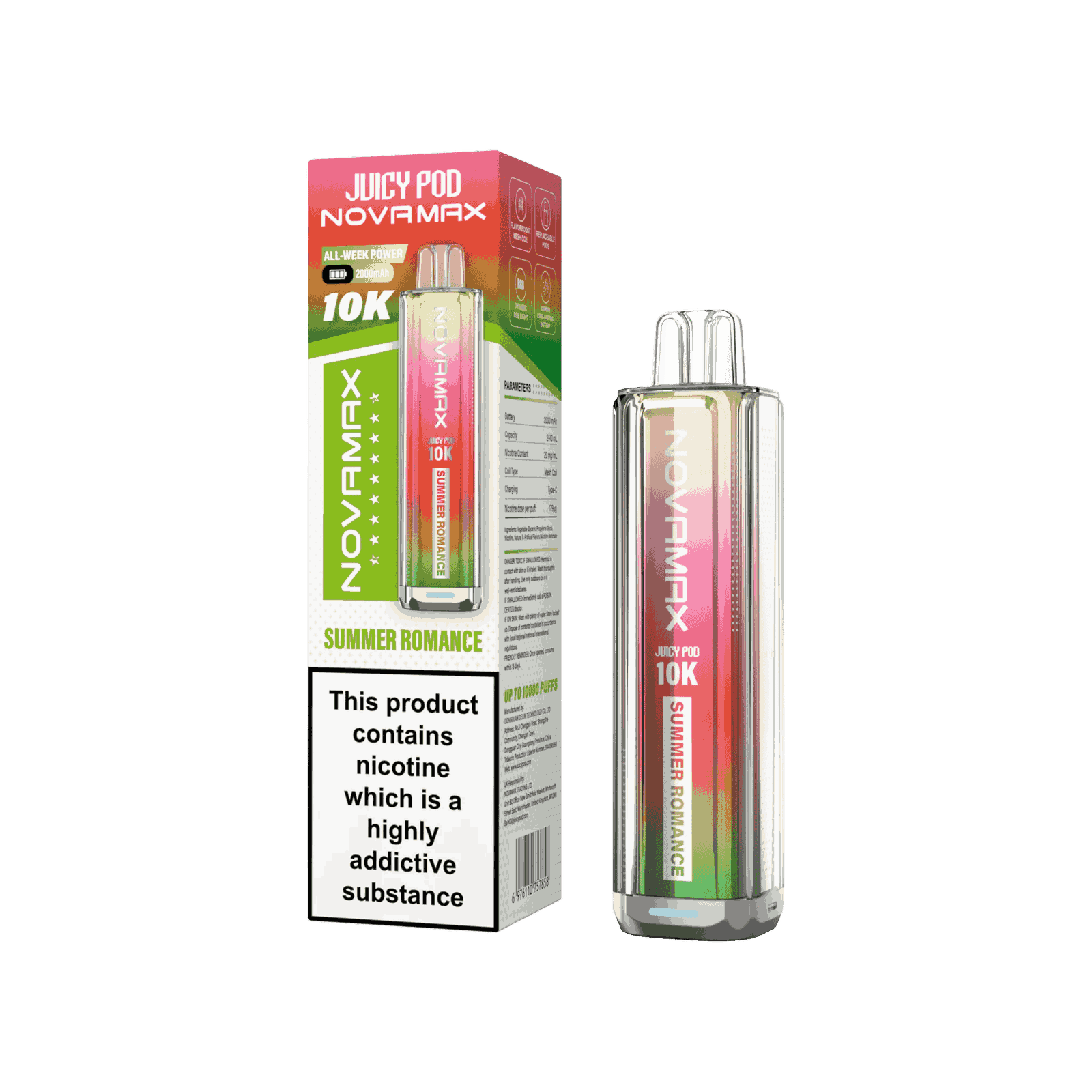 Juicy Pod Novamax 10k Prefilled Pod Vape Kit - Pack of 5