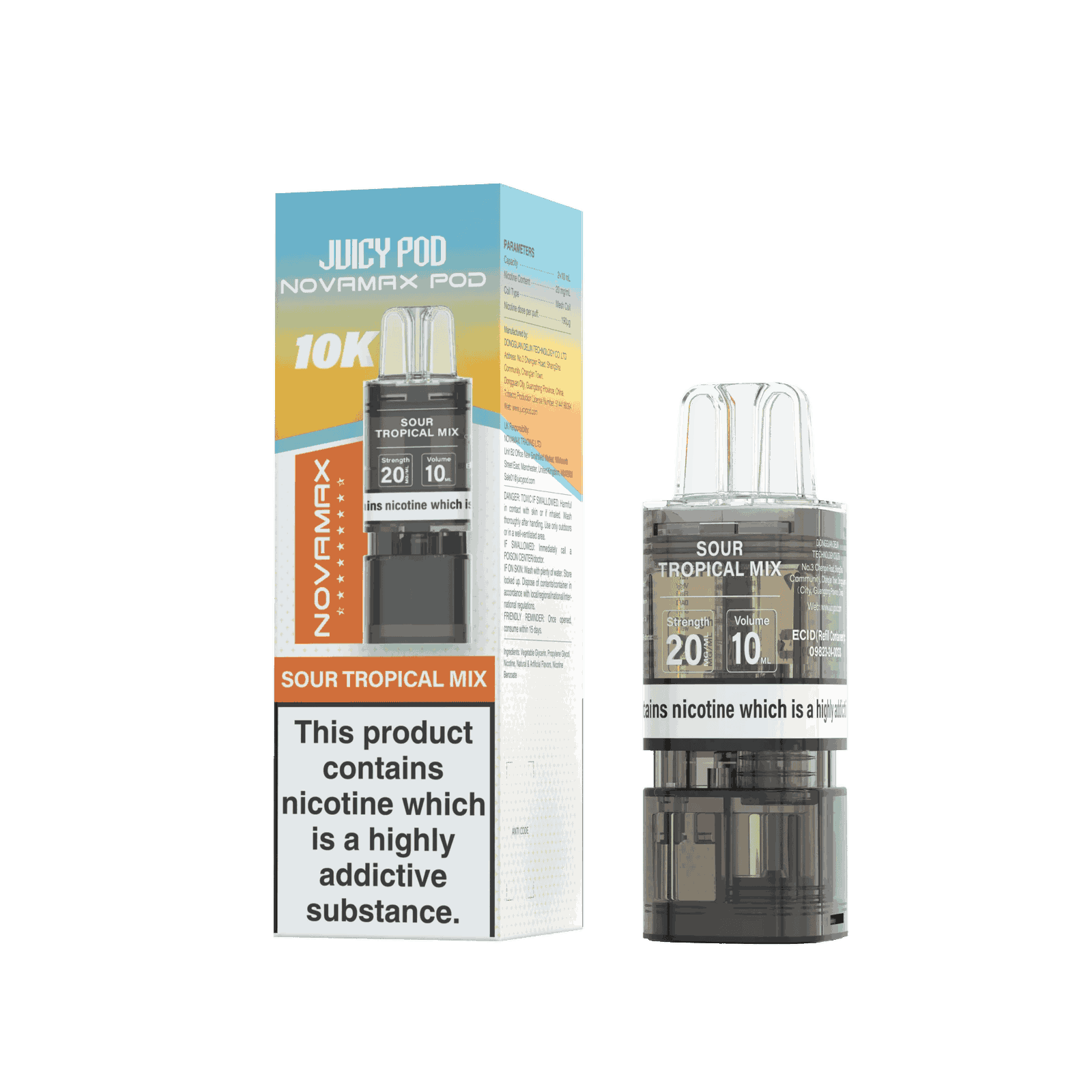 Juicy Pod Novamax 10K Replacement Pods - Pack of 10