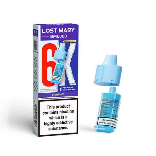 Lost Mary BM6000 Prefilled Pods Pack of 5 - Available In Menthol Flavour 