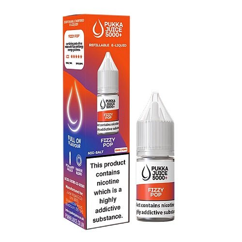 Pukka Juice 5000 Nic Salt Box of 10 Available In Fizzy Pop Flavour 