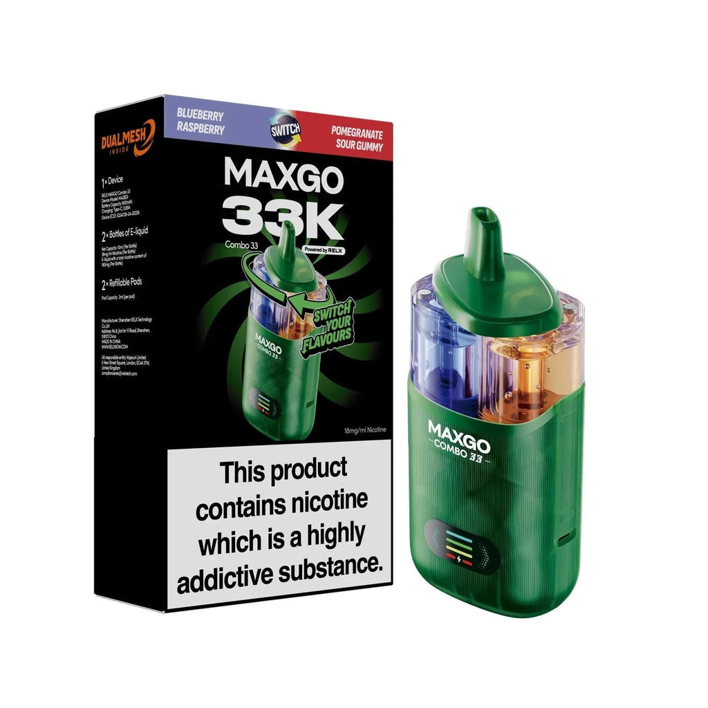 Relx Maxgo Combo 33000 Prefilled Pod Kit - Box of 3