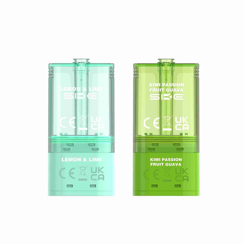 SKE 30k Pro Max Replacement Pods Box of 5 - with Lemon & Lime and Kiwi Passion Fruit Guava flavour Wholesale Price !