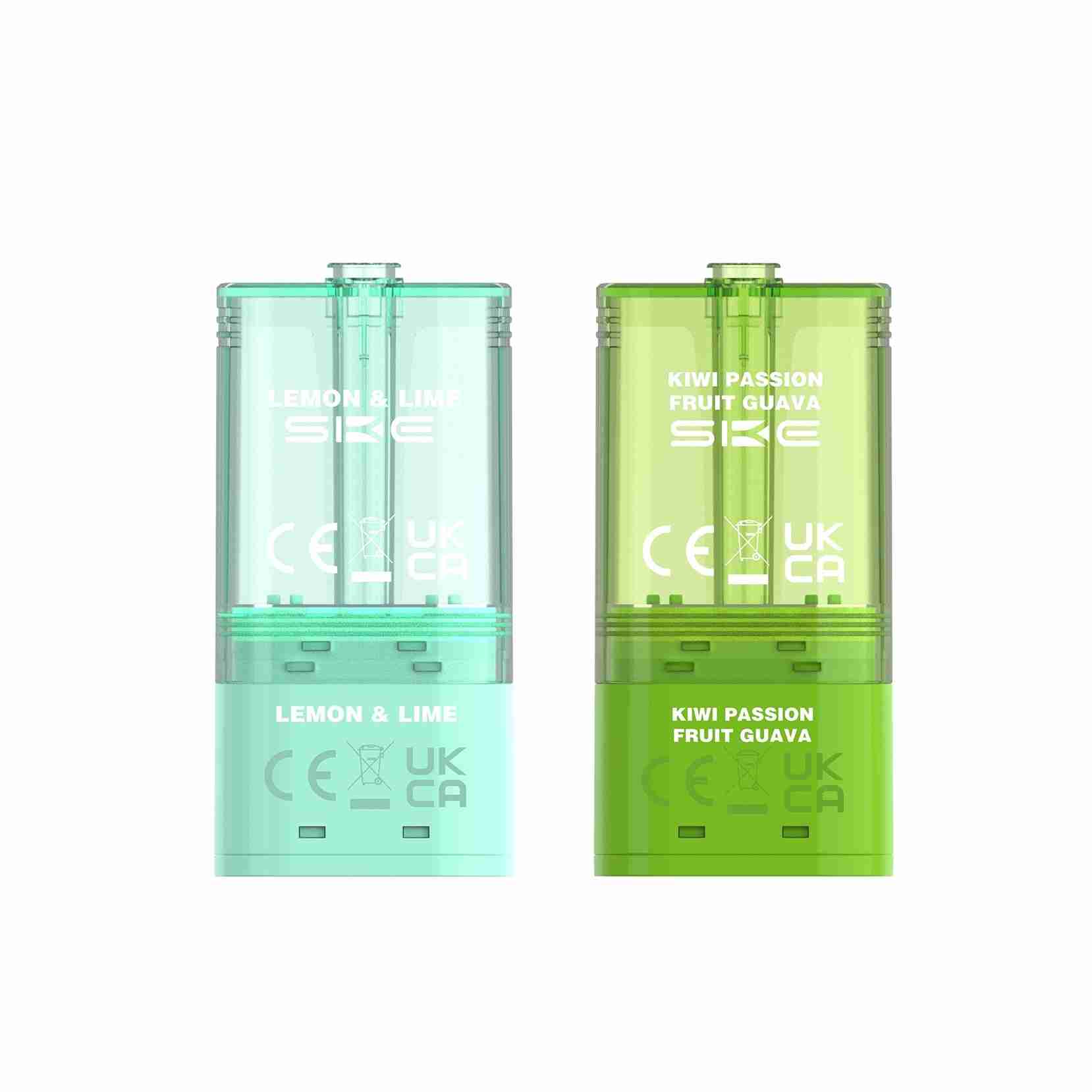 SKE 30k Pro Max Replacement Pods Box of 5 - with Lemon & Lime and Kiwi Passion Fruit Guava flavour Wholesale Price !