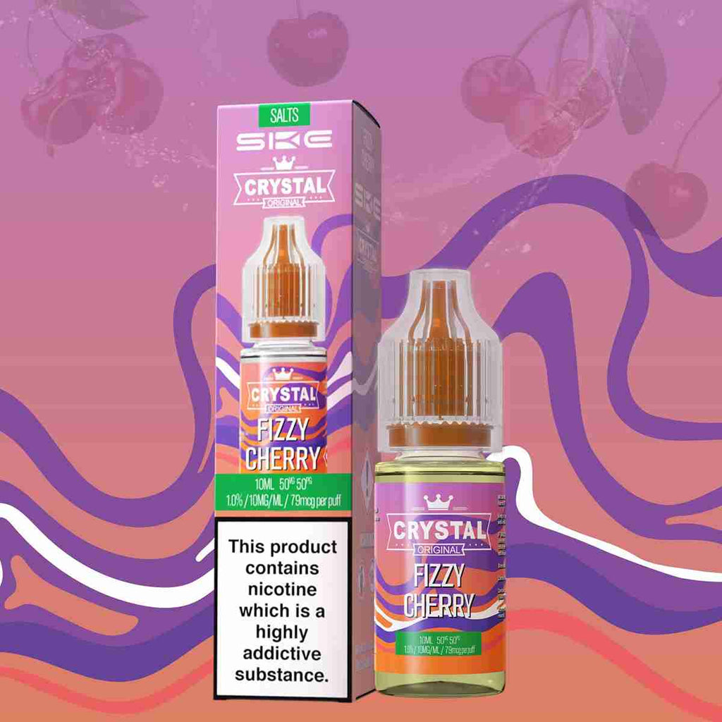Ske Crystal Original Salts 10ml Nic Salts - Box of 10 - with Fizzy Cherry flavour