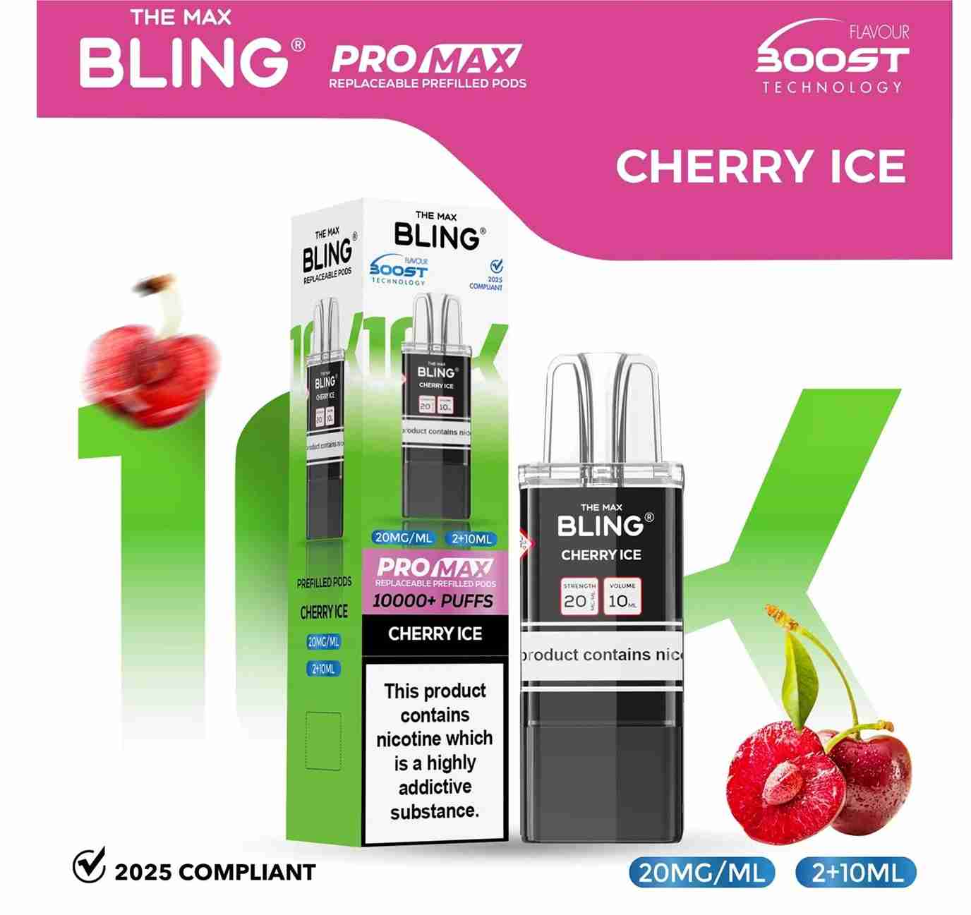 The Bling 10K Pro Max Replacement Prefilled Pods - Box of 5