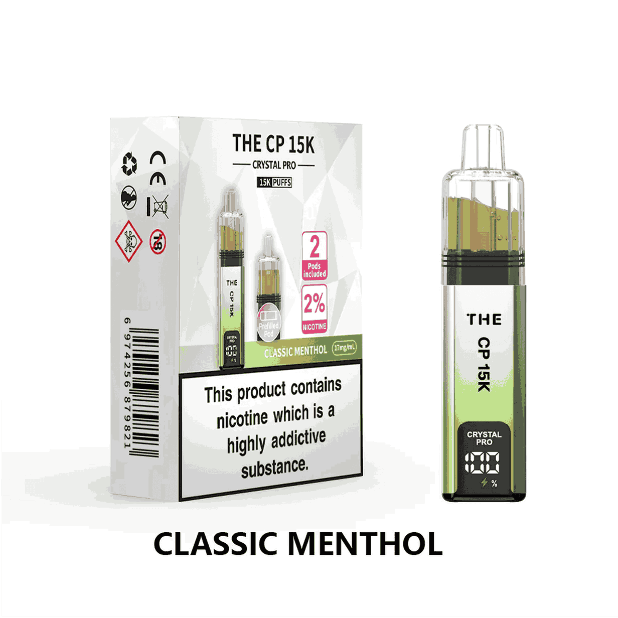 The Crystal Pro CP 15k Prefilled Pod Vape Kit - Box of 5
