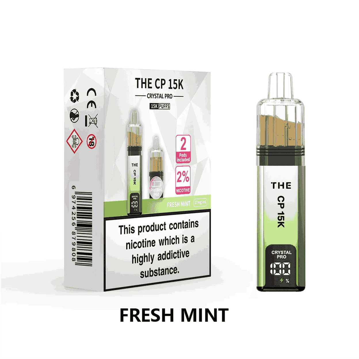 The Crystal Pro CP 15k Prefilled Pod Vape Kit - Box of 5