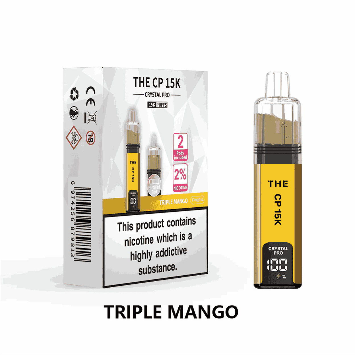 The Crystal Pro CP 15k Prefilled Pod Vape Kit - Box of 5