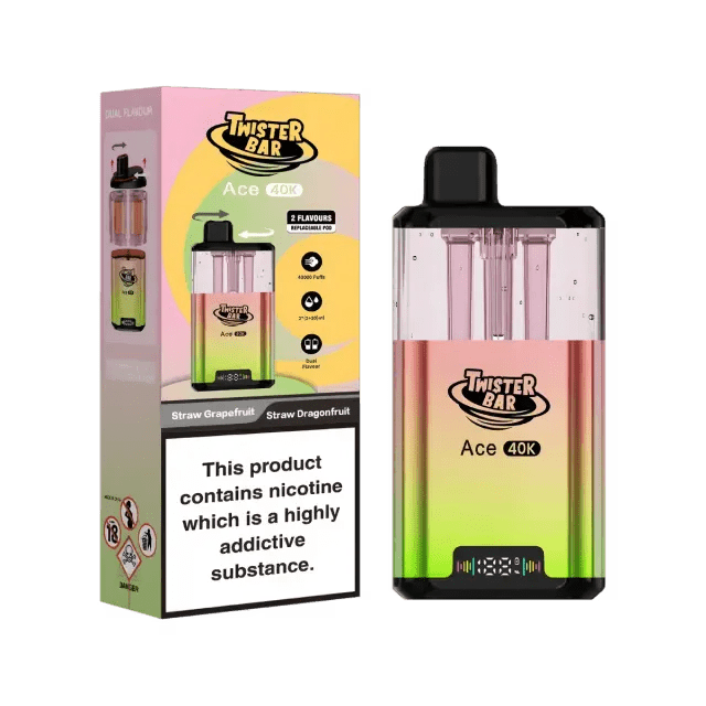 Twister Bar Ace 40K Prefilled Pod Kit Box of 5 - Wholesale Price !