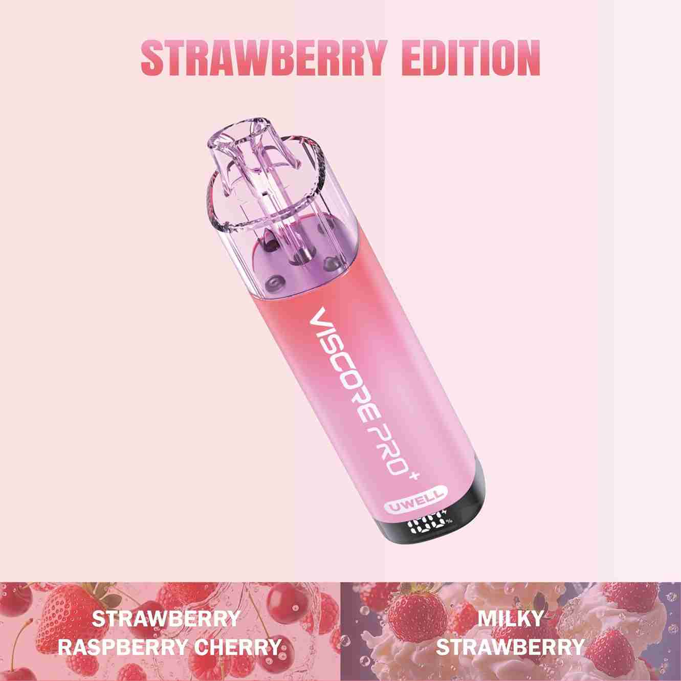 Uwell Viscore Pro+ 40k Prefilled Pod Vape Box of 5 - Strawberry Edition