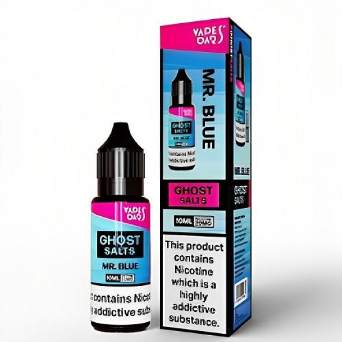 Vapes Bar Ghost Salts Nic Salt 10ml Pack of 10 Available In Mr Blue Flavour 