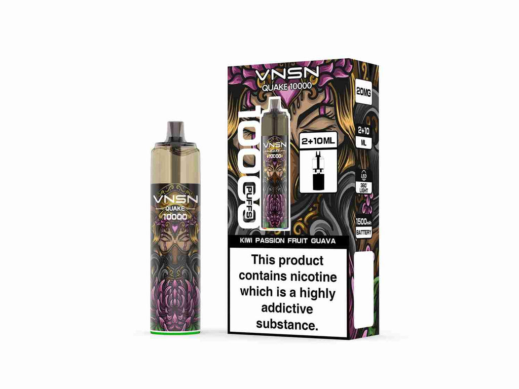 Image Of VNSN Quake 10000 Prefilled Refill Pod Vape Kit - Pack of 5 with Kiwi Passion fruit Guava flavour